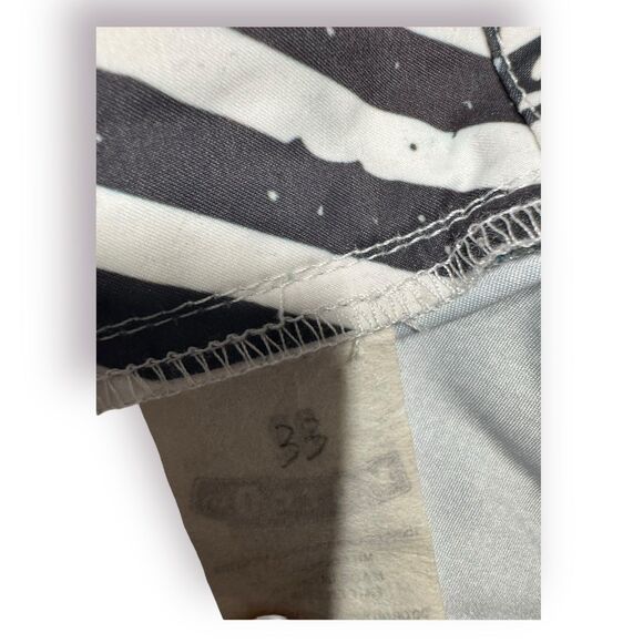 Volcom Blue White Pants Straight Leg Size 33" Abstract Retro Y2K - Picture 5 of 5